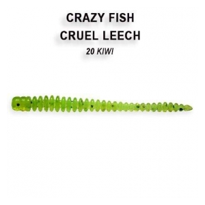 Crazy Fish Gumová nástraha Cruel Leech 5,5cm barva 20 kiwi -8ks