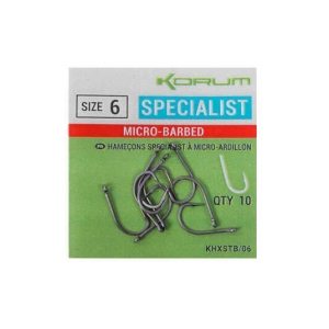 Korum Háčky XPERT SPECIALIST MICRO BARBED HOOKS - SIZE 6