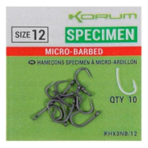 Korum Háčky Xpert Specimen Hooks - Barbed vel. 6