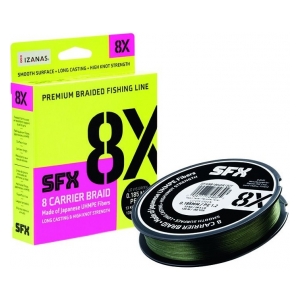 Sufix Šňůra SFX 8X 0,104mm 5kg 135 m tmavě zelená