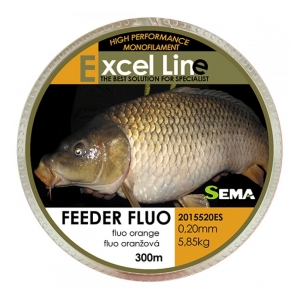 Sema Vlasec Feeder Fluo Oranžový 0,18 mm 4,9 kg 300 m