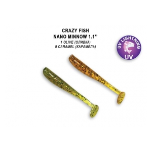 Crazy Fish Nano Minnow 1,1" 2,7cm  color 1/9