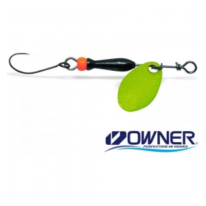 Jigovky.cz Rotační třpytka CLASSIC BARBLESS 00 - FLUO YELLOW (black/orange body)