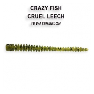 Crazy Fish Gumová nástraha Cruel Leech 5,5cm barva 16 watermelon -8ks